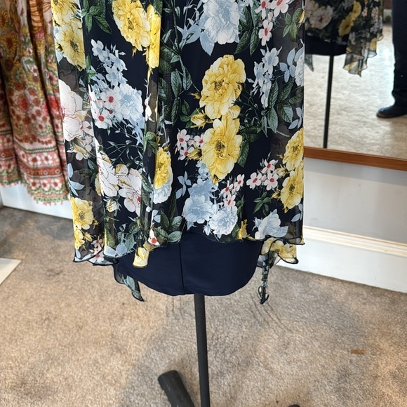 Kimcine Curve Floral Halter Dress with Beaded Neckline - Picture 11 of 13